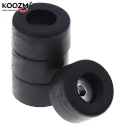 Base de almohadilla de amortiguador de pies de goma para armarios, altavoz de caja grande, negro duradero, 38mm x 19mm, 4 piezas