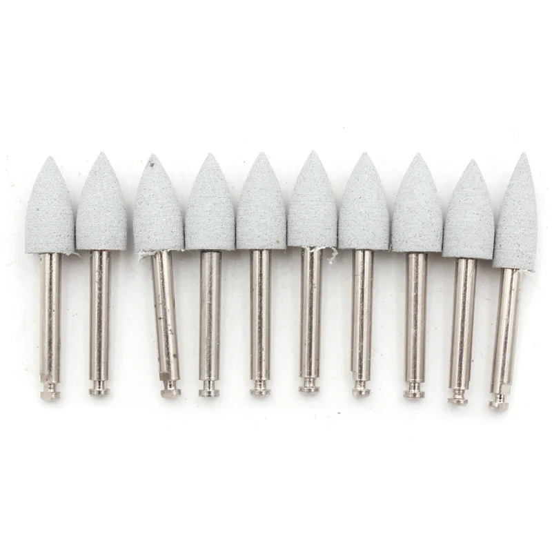 10pcs Dental Silicone Grinding Heads Teeth Polisher For Low Speed Contra Angle Handpiece Polishing Dentistry Instrument