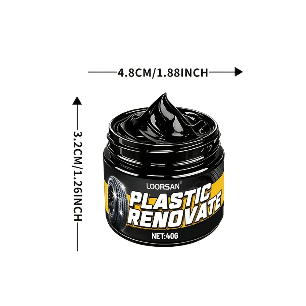 Car Tire Shine Wax - Universal Plastic Repair Paste, Used to Restore Aging and Fading, Repair Minor Scratches, Quickly Restore S