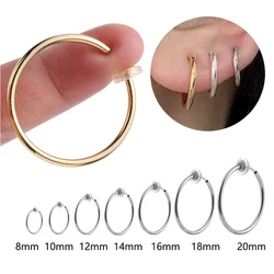 1 Pair Ear Cuff Fake Hoop Earrings Man Without Drilling Ear Clip On Earrings For Women 2022 Without Piercing Earring Non-Hole