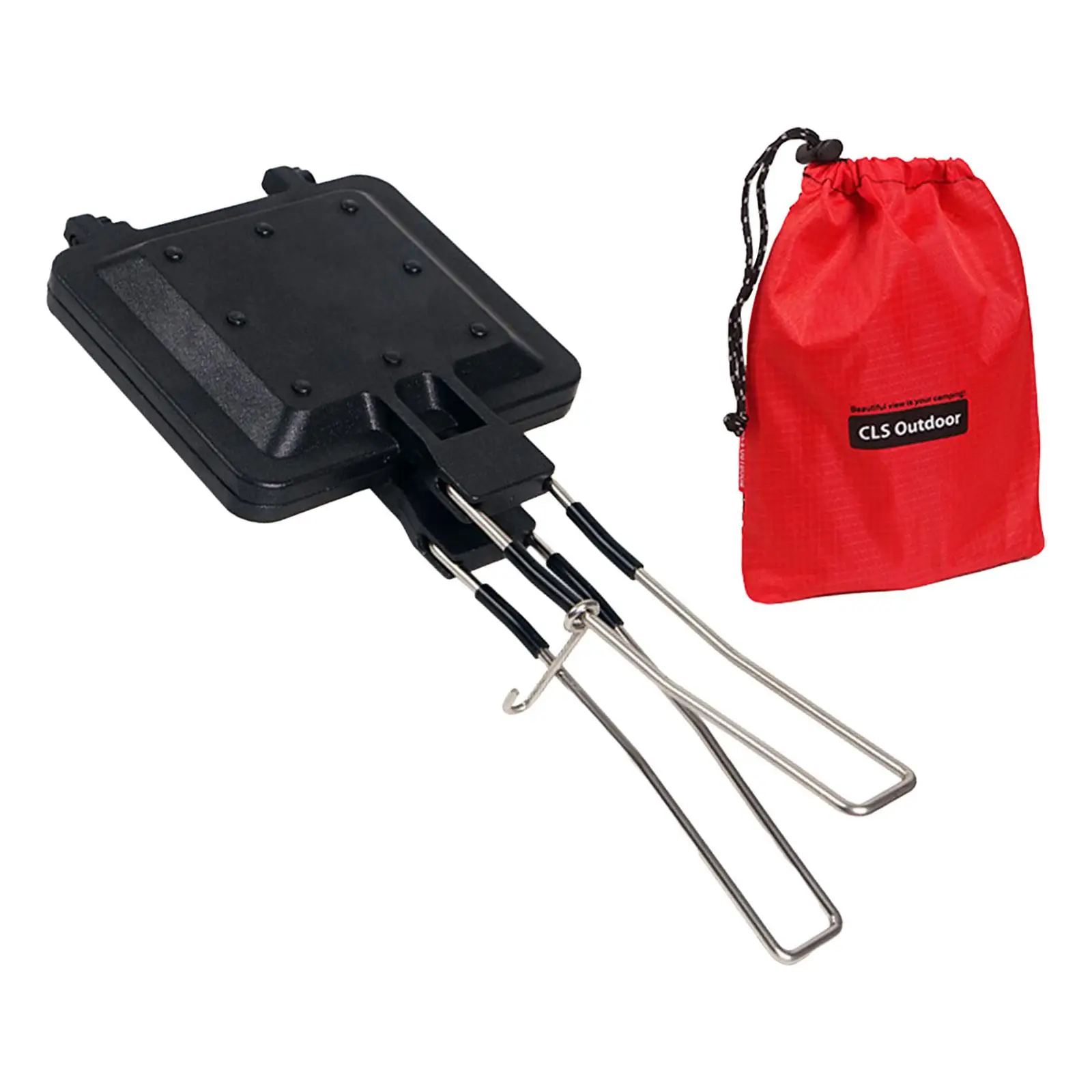 

Double Sided Sandwich Baking Pan Foldable Stovetop Toastie Maker Cookware Baking Tray for Omelets Barbecue Steak Muffins Hot Dog