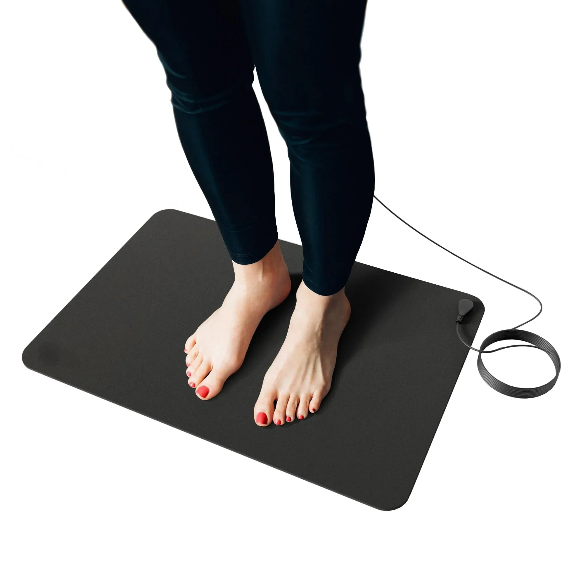 Grounding Mat Kit Earth Connected Therapy for Sleep Energy Pain Relief Inflammation Balance Wellness for Bed Computer Pet