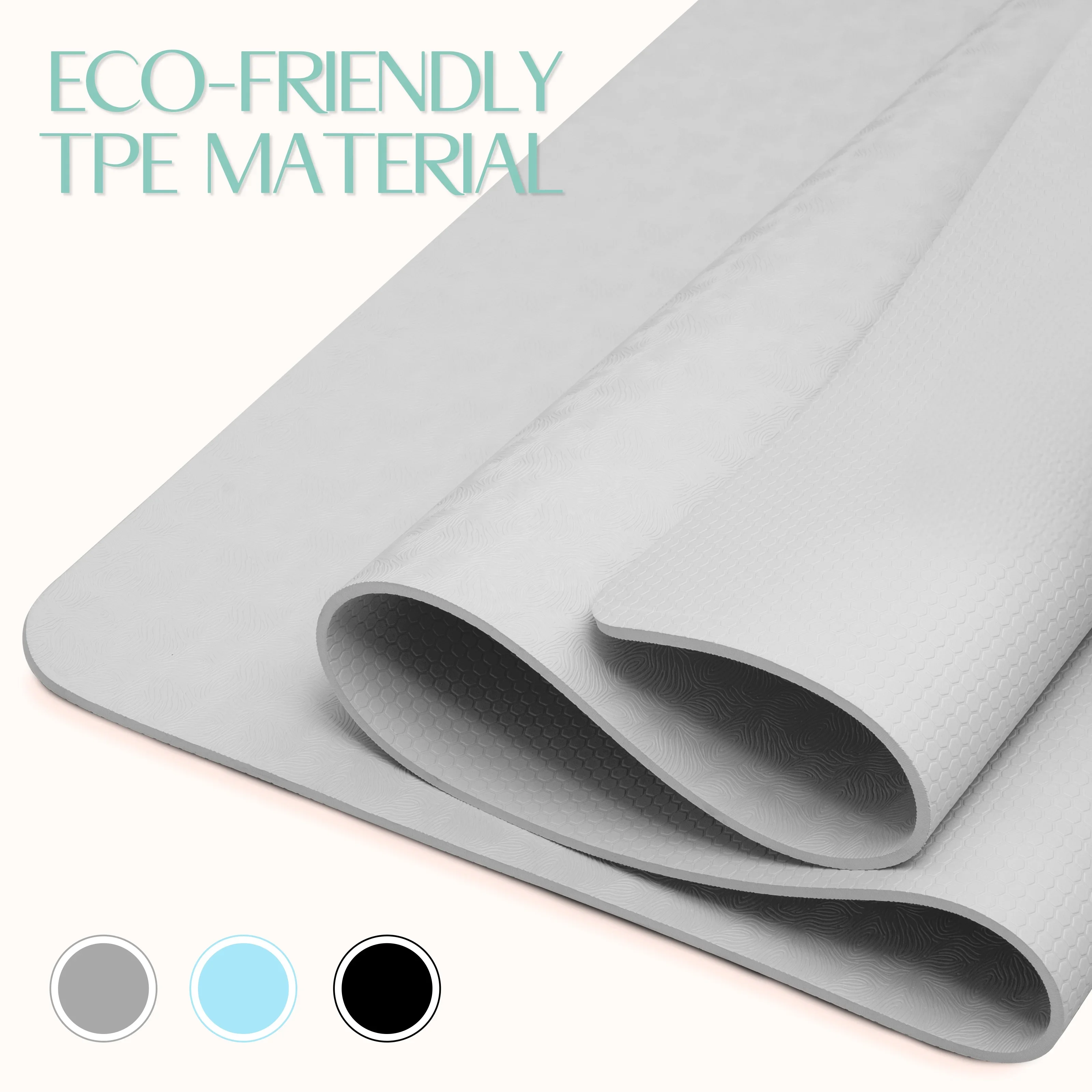 TPE Yoga Mat Eco Friendly 72''*48''TPE Yoga Mat For Men & Women Folding Durable Yoga Mat