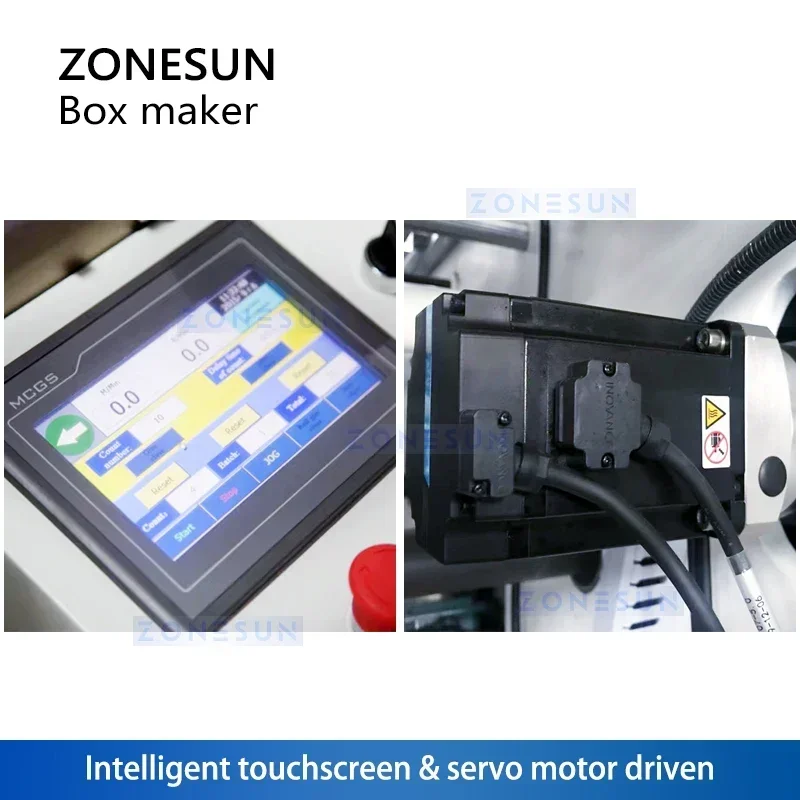 Zonesun Burger Box Floding Machine Karton-Erekturformmaschine Clamshell-Kartonherstellungsmaschine ZS-HBM800