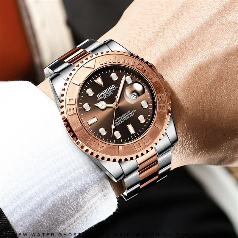 Fashion Business Watch For Men Luxury Brand Classic Design Steel Quartz Wristwatch Trendy Male Waterproof Luminous Watches 2023