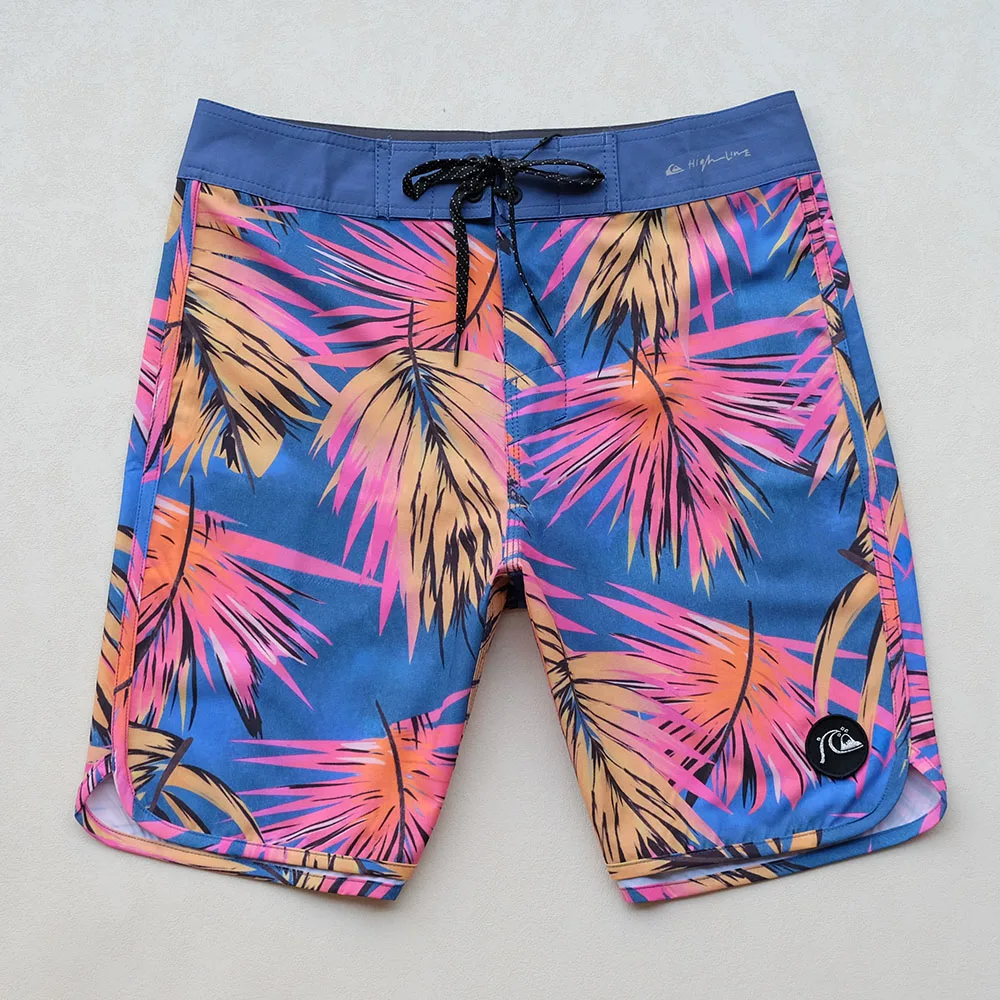 Hot High Quality Boardshorts 4 Way Stretch Sublimation Printed Men Beach Shorts Swim Trunks For Sale Bermudas Para Hombre