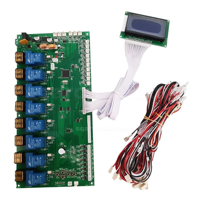 JY-258 8 Channels Time Control Board Coin Banknote Operated Timer PCB For Car Washing Machine Multi Coin Vending Machine