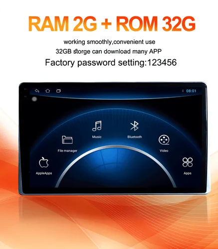 Imagen 2 del producto 10,1 ""HD 1280*800 Android 13 Monitor para reposacabezas de coche tableta para asiento trasero Multimedia Apple Carplay luces ambientales BT SD entrada HDMI