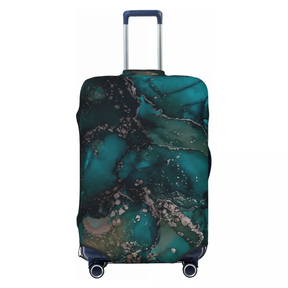 Abstract Moss Print Suitcase Cover Marble Print Cruise Trip Protection Flight Strectch Luggage Accesories