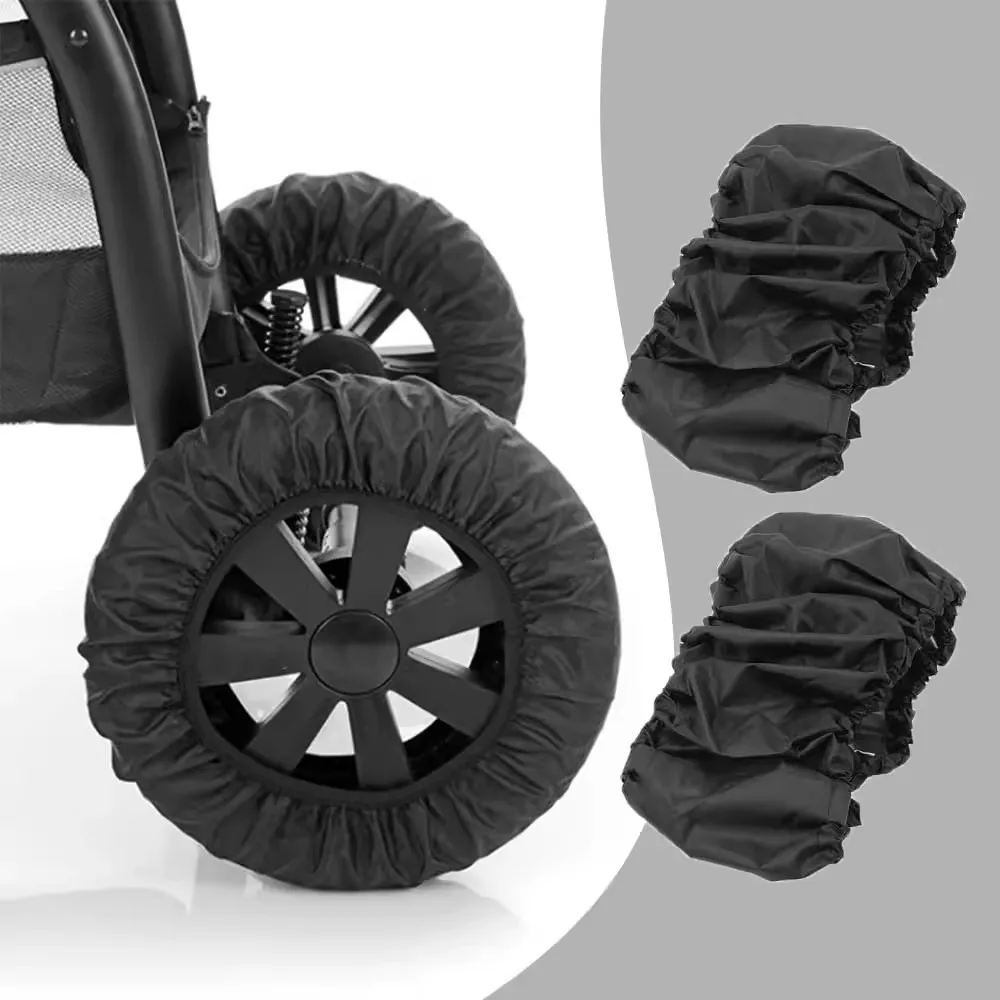 

2-Piece Dust Covers for Baby Stroller Dustproof Baby Wheelchair Protector Pushchair Wheel Cover Kindergarten Accessories