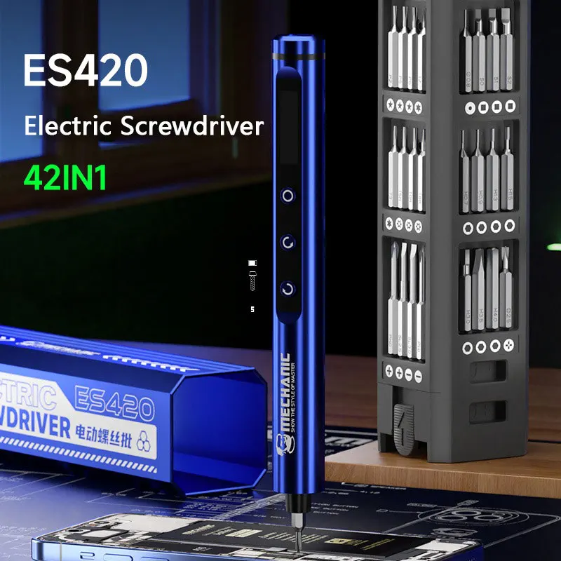 Mechanic 48-IN-1 Electric Screwdriver Set S2 High-Hardness Precise Bit 5-Speed Adjustable for Electronic Disassembly Repair Tool