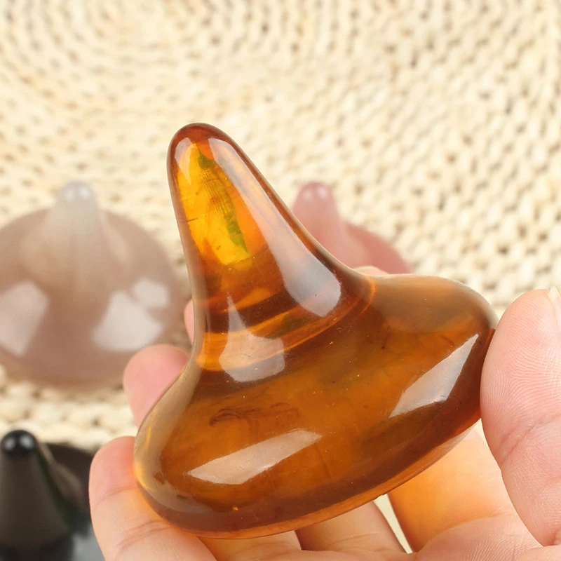 

Cone Shape Resin Massager Hand Foot Massage Stick Traditional Tool For Body Face Neck Arm Leg Back Waist Acupuncture Gua Sha