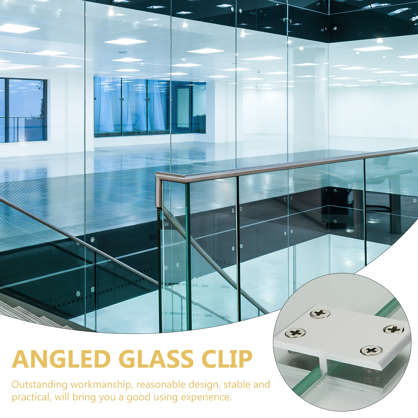 2 قطعة حامل مشابك سبائك الألومنيوم درابزين زجاجي المشبك ل الدرابزين الأثاث دعم مقاطع قوس الزجاج الجرف بركة سطح السفينة #2