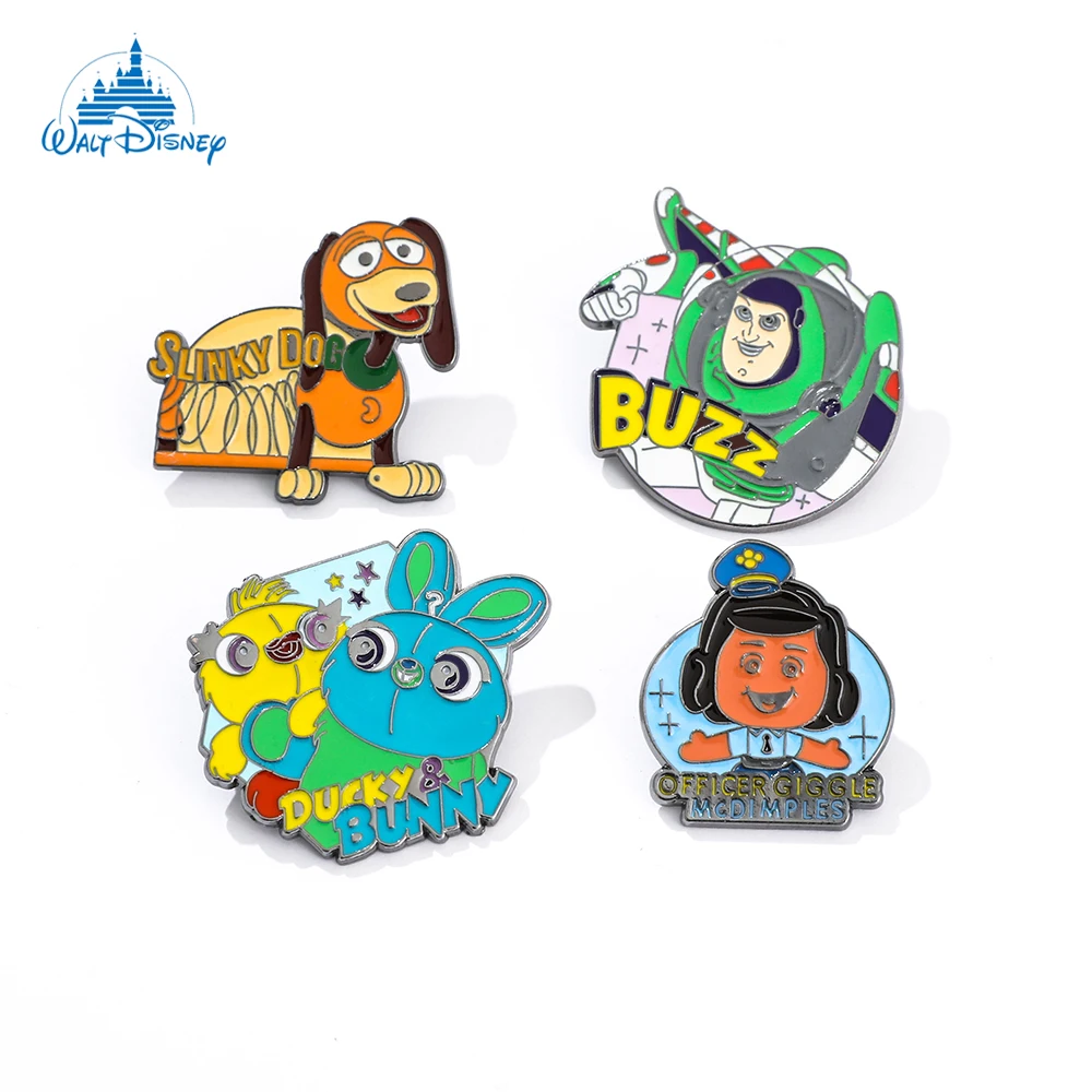 Disney Animation Movie Toy Story Brother Rabbit Fashion Badge Clothes Decoration Duck Enamel Lapel Pin Brooch Gift For Fans