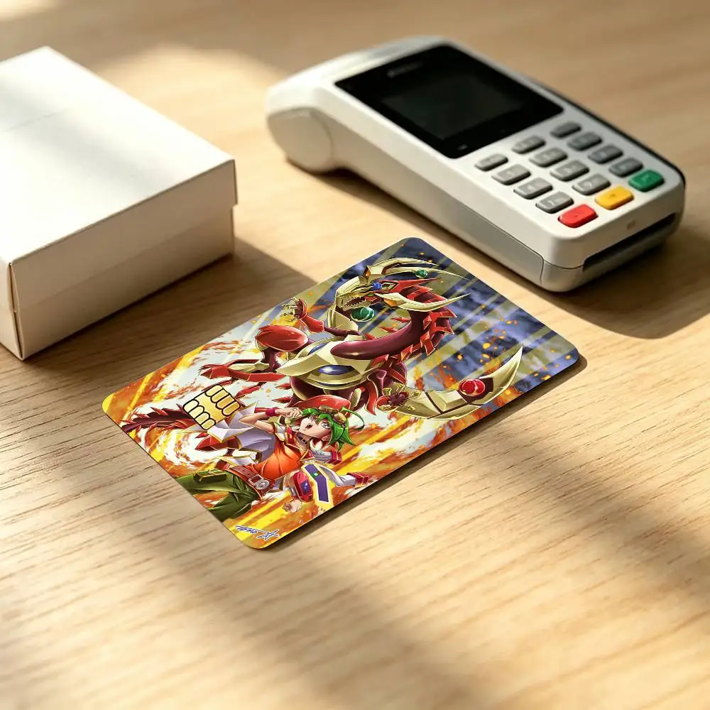 Yu-Gi-Oh V-Victory Dragon Credit Card HD Stickers Small Chip Waterproof Sticker Game Card Decal Gift