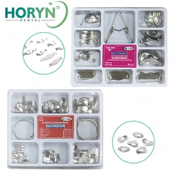 36/100 pcs Dental Supplies Matrix with Springclip NO.1.330 Sectional Contoured Metal Matrices Full kit for Teeth Replacement