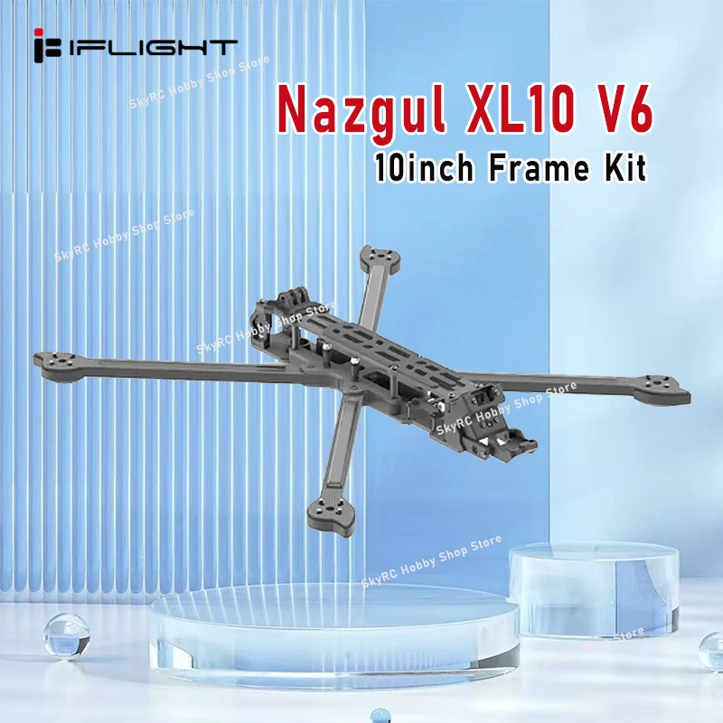 

IFlight Nazgul XL10 V6 420 мм 10-дюймовая рама FPV с кронштейном 7 мм с воздушным блоком O3/Caddx Vista HD для FPV Дрон дальнего действия LR10