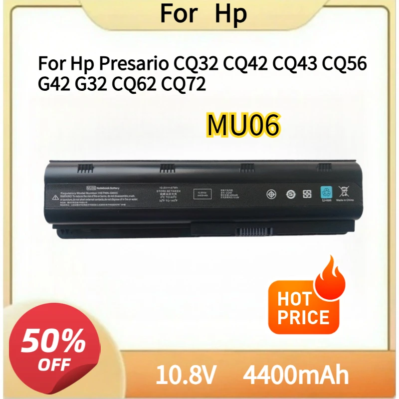 

New Laptop Battery MU06 For Hp Presario CQ32 CQ42 CQ43 CQ56 G42 G32 CQ62 CQ72