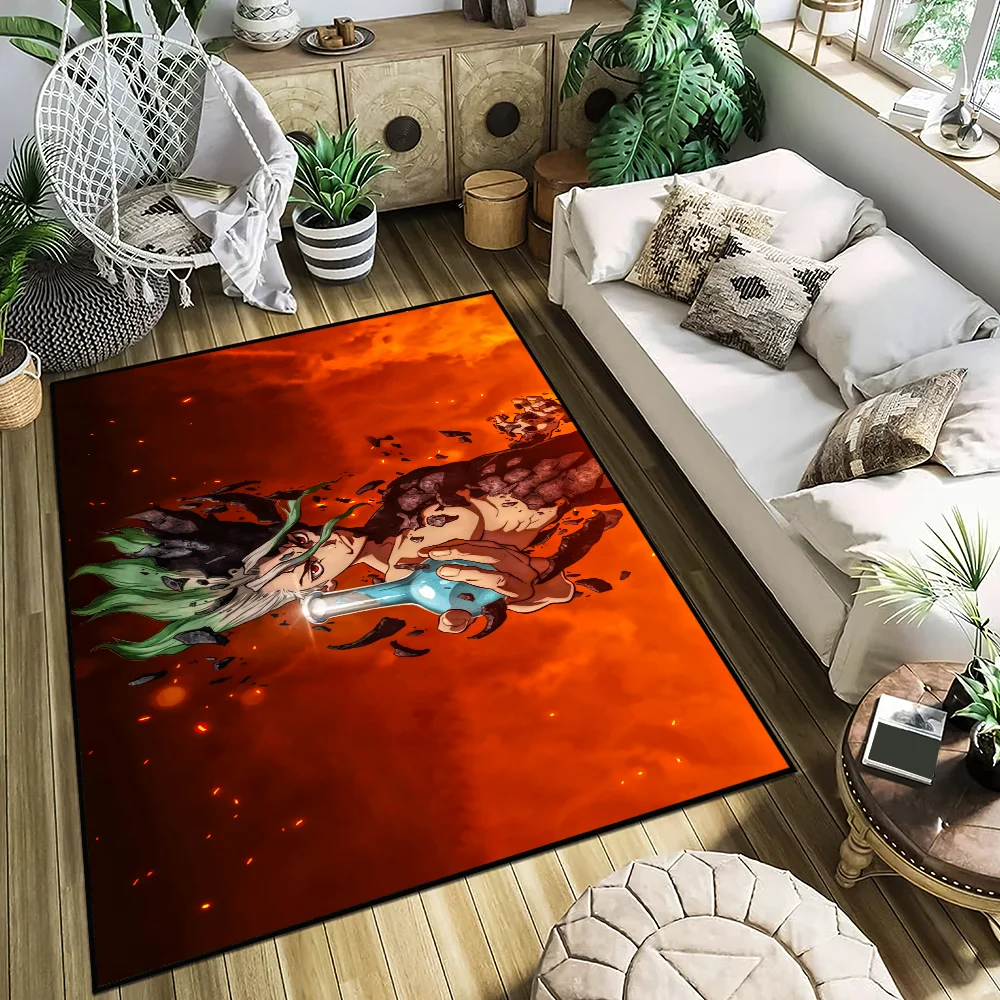 

Door Dr s-STONE Mat Anti-Slip Kitchen Bedroom Handmade Anime Tufted Rug Carpet Living Room Entrance Decoration Floor