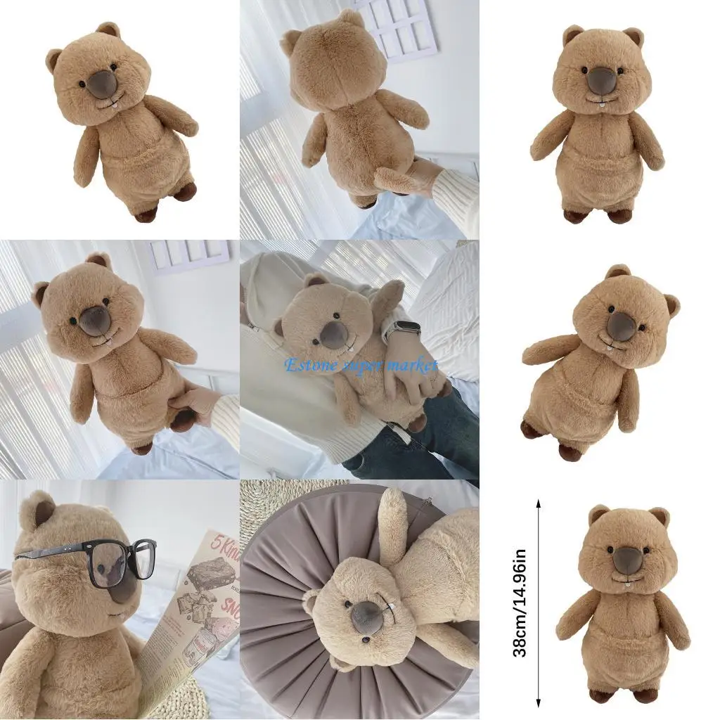 

090B Cudde Quokkas Stuffed Animals Toy PP Cotton Filling Throw Pillow Comforting Doll