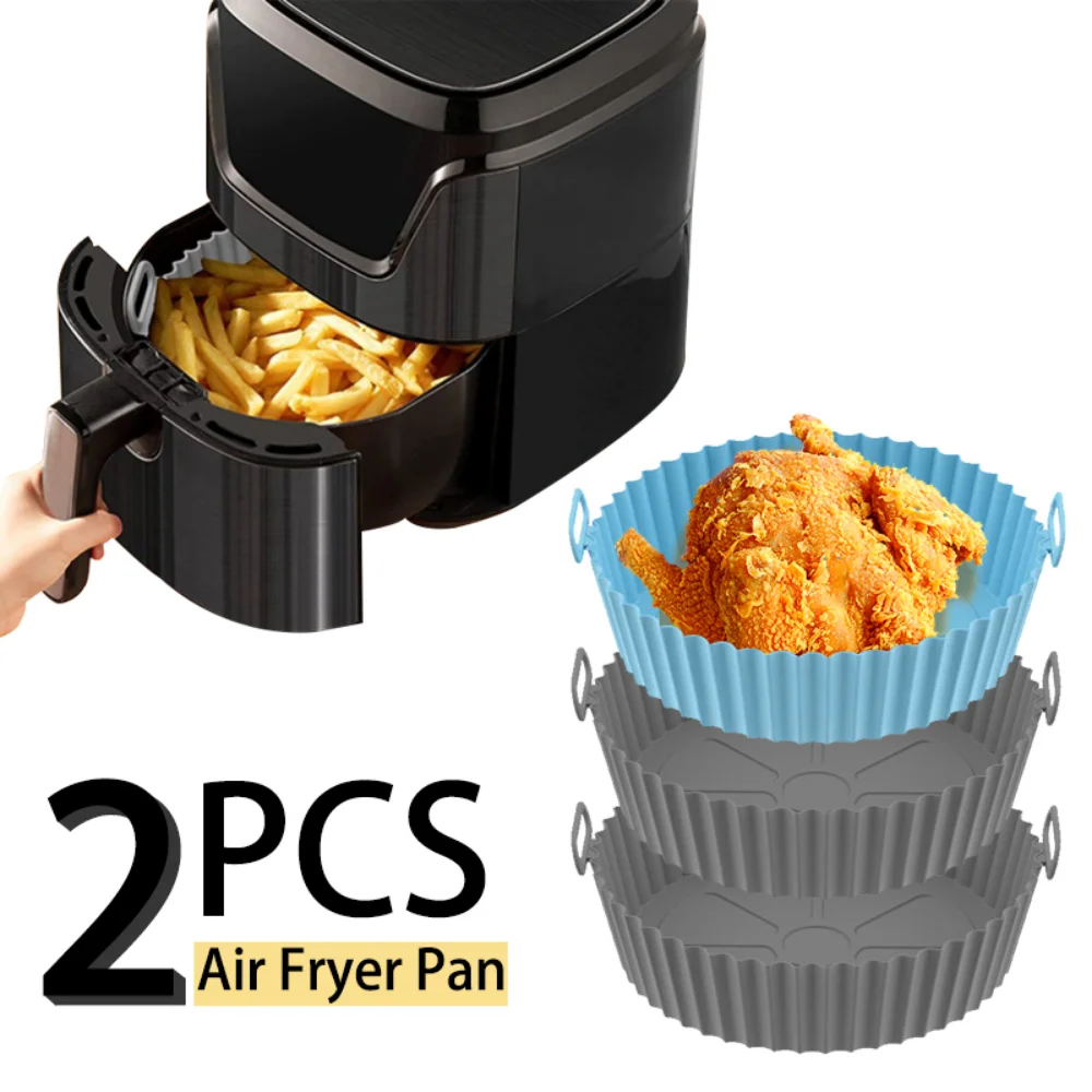 

Air Fryers Oven Baking Tray Fried Chicken Basket Mat AirFryer Silicone Pot Round Replacemen Grill Pan air fryer Accessories