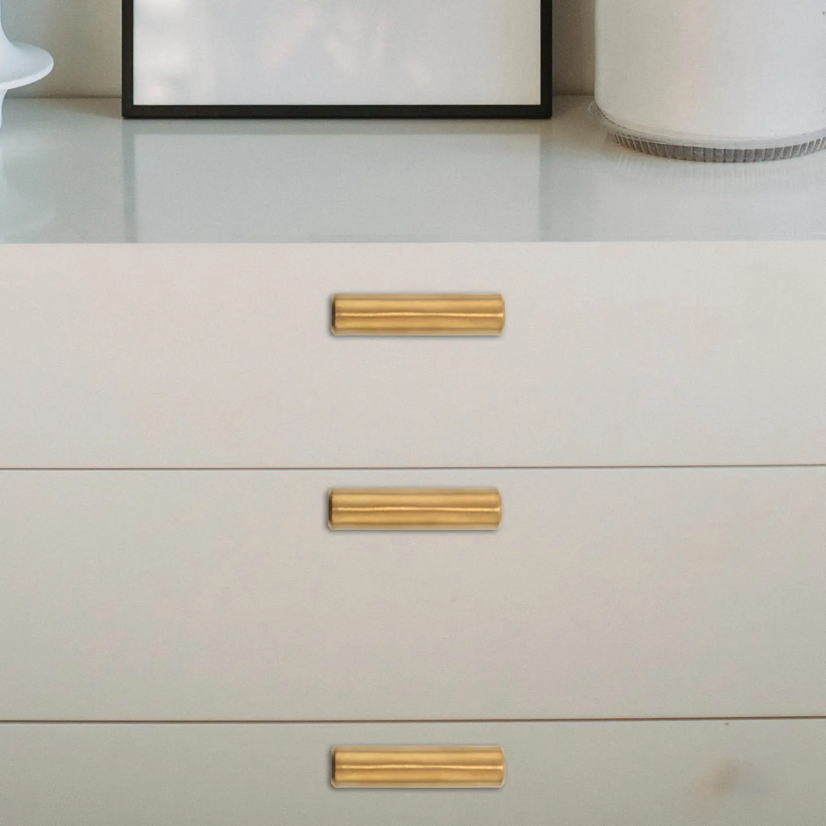 Paquete de ABBN-10 perillas y tiradores dorados de un solo orificio para puertas, armarios, muebles de dormitorio, 50Mm/2 pulgadas de longitud total