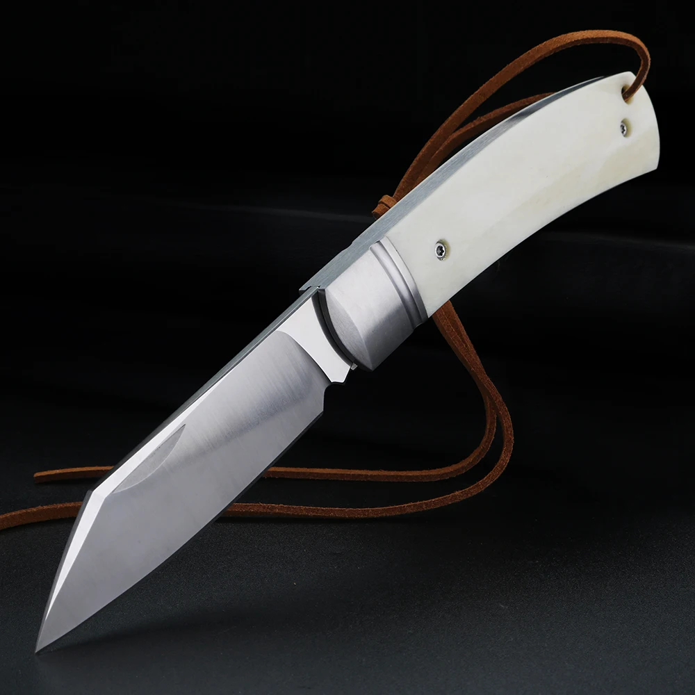 Открытый бычья кость ручка D2 стальной складной нож карманный кемпинг пеший туризм рыбалка фрукты многофункциональный нож EDC инструмента