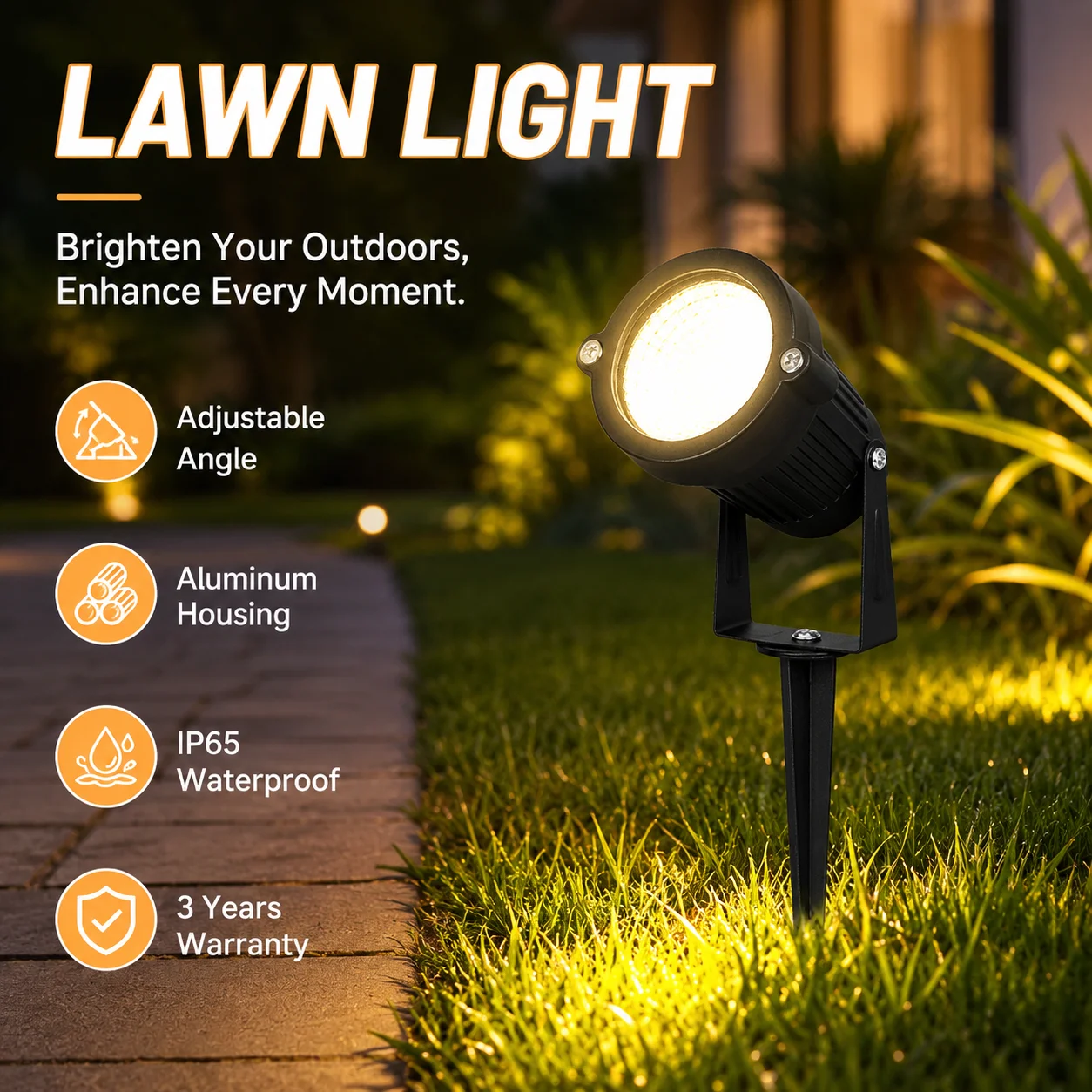 Solar Outdoor Lawn Light COB IP65 Waterproof Spotlight Saving Light for Yard Garden Landscape Path Solar Lawn Light Decor