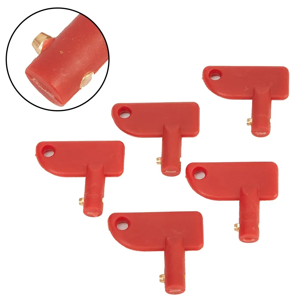 5PCS Plastic Spare Key For Battery Isolator Switch Power Kill Cut Off Switch Car Van Boats For Yacht Electric Vehicle Parts