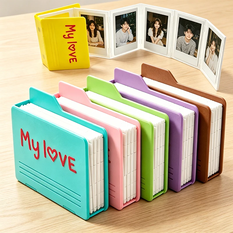 Expandable Photo Album Portable Accordion Memory Book DIY Handmade Folding Scrapbook Surprise Anniversary Gift Birthday Present