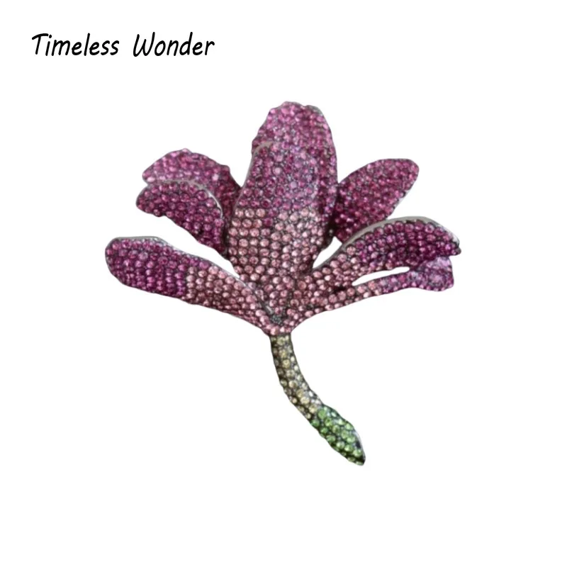 Timeless Wonder Fancy Zircon Floral Brooch Pins for Women Designer Jewelry Runway Rare Luxury Cute Gift Top Sweet Mix 4344