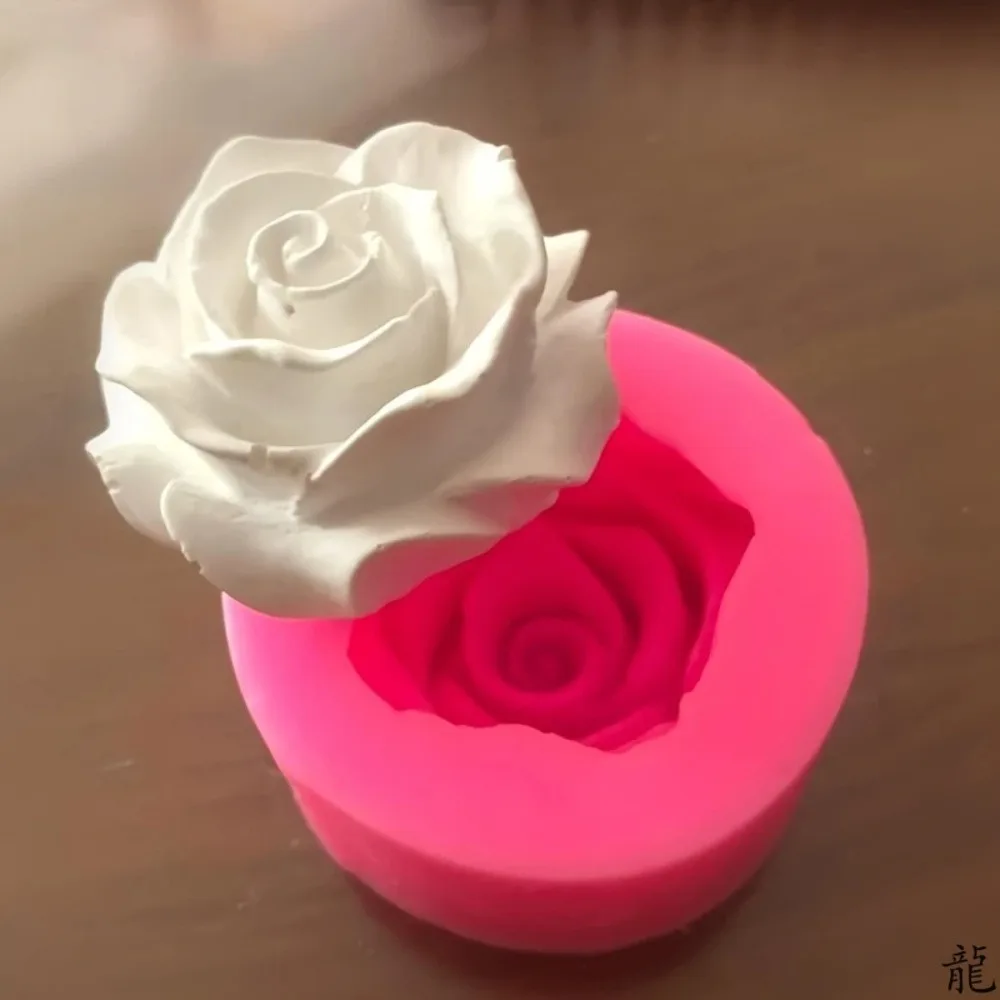 Molde de Silicone em Forma de Rosa para DIY 3D, Ferramenta de Decoração para Bolos, Fondant, Sabonete, Cupcake, Doces, Chocolate e Gelatina