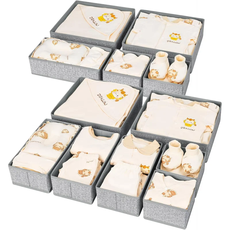 

Drawer Clothes 12 Pack - Foldable Baby Organizers and Storage & Dresser Organizer for Bedroom, Closet - Nursery O