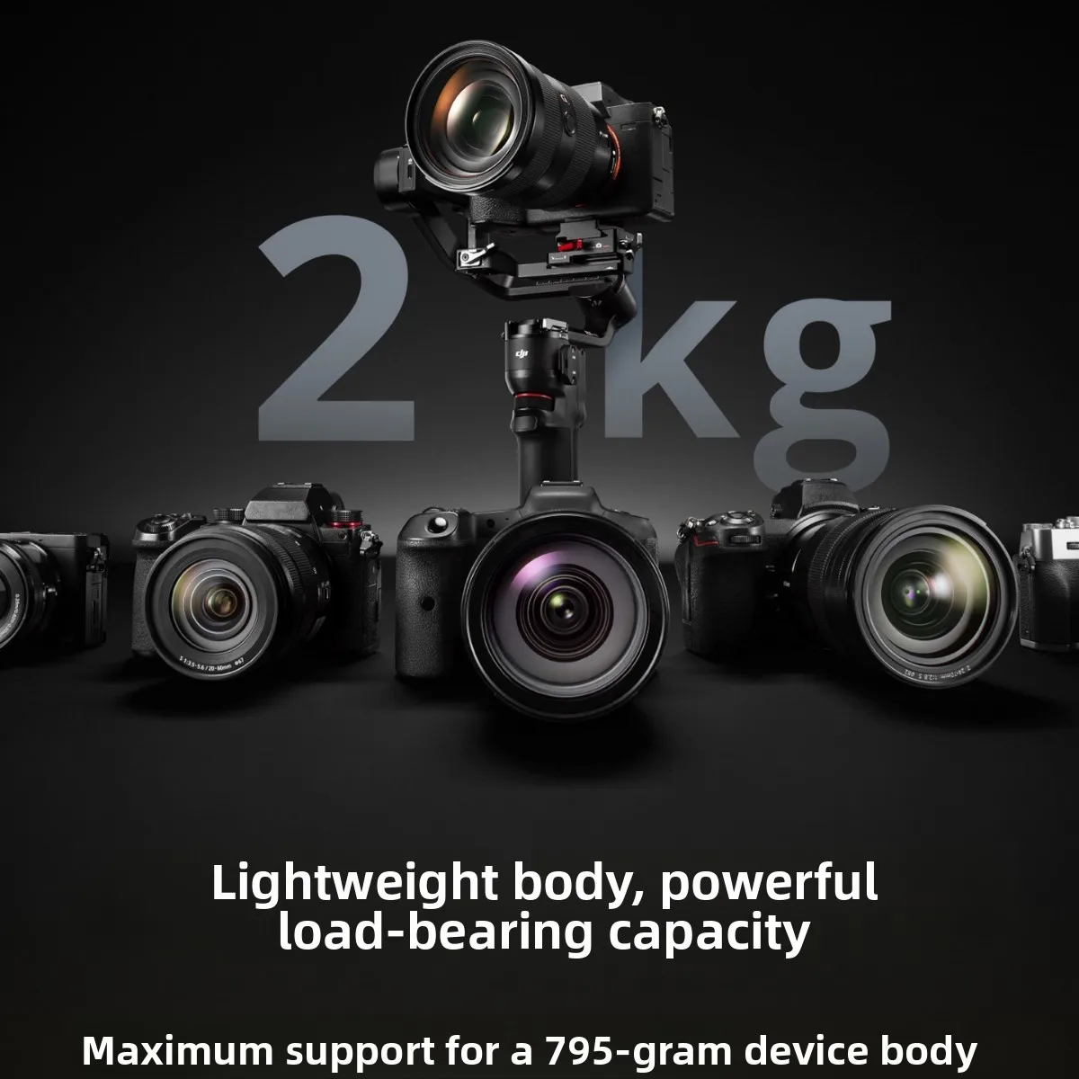 NEW For RS3 Mini Ronin S Handheld Gimbal Mirrorless Stabilizer for DSLR Camera with Anti-Shake