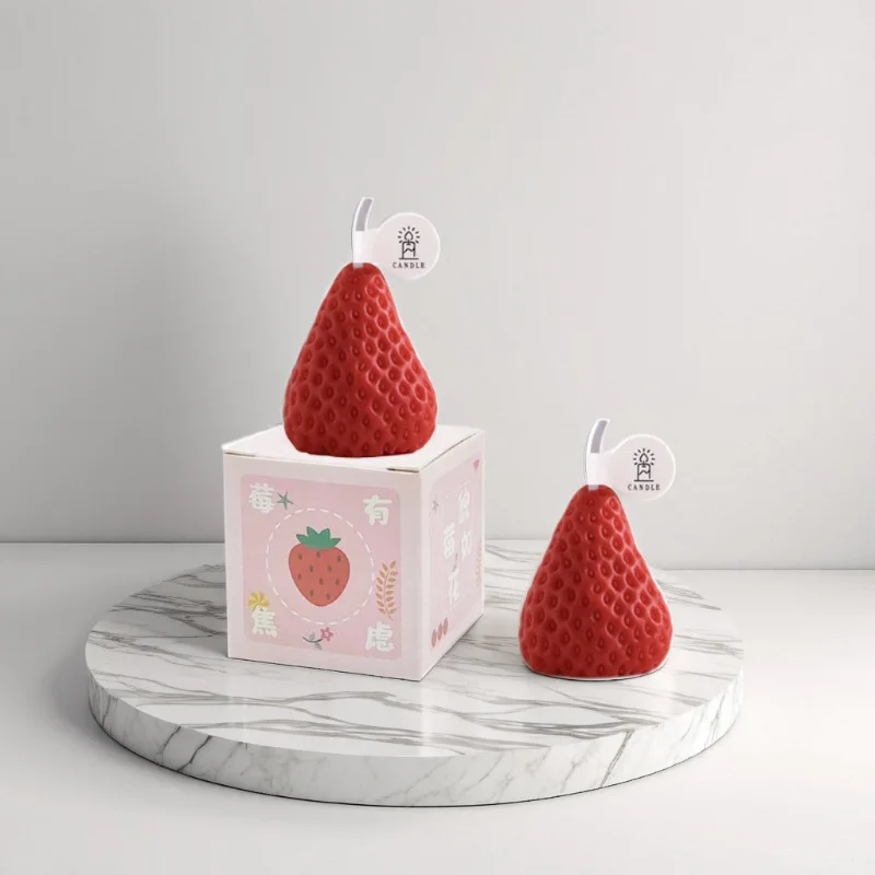 Candela per aromaterapia alla fragola Candele profumate fatte a mano romantiche per regali di compleanno per decorazioni per la casa, feste di San Valentino