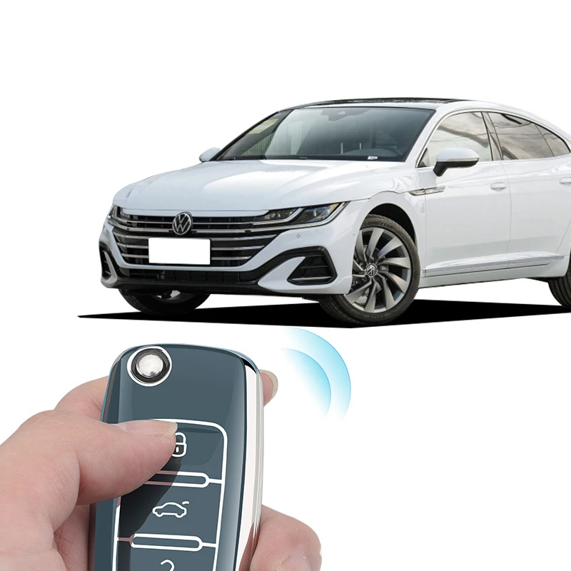 TPU Car Key Case Keys Full Cover Protection Shell Bag per VW Volkswagen Polo Tiguan Passat Golf Jetta Lavida Skoda Octavia