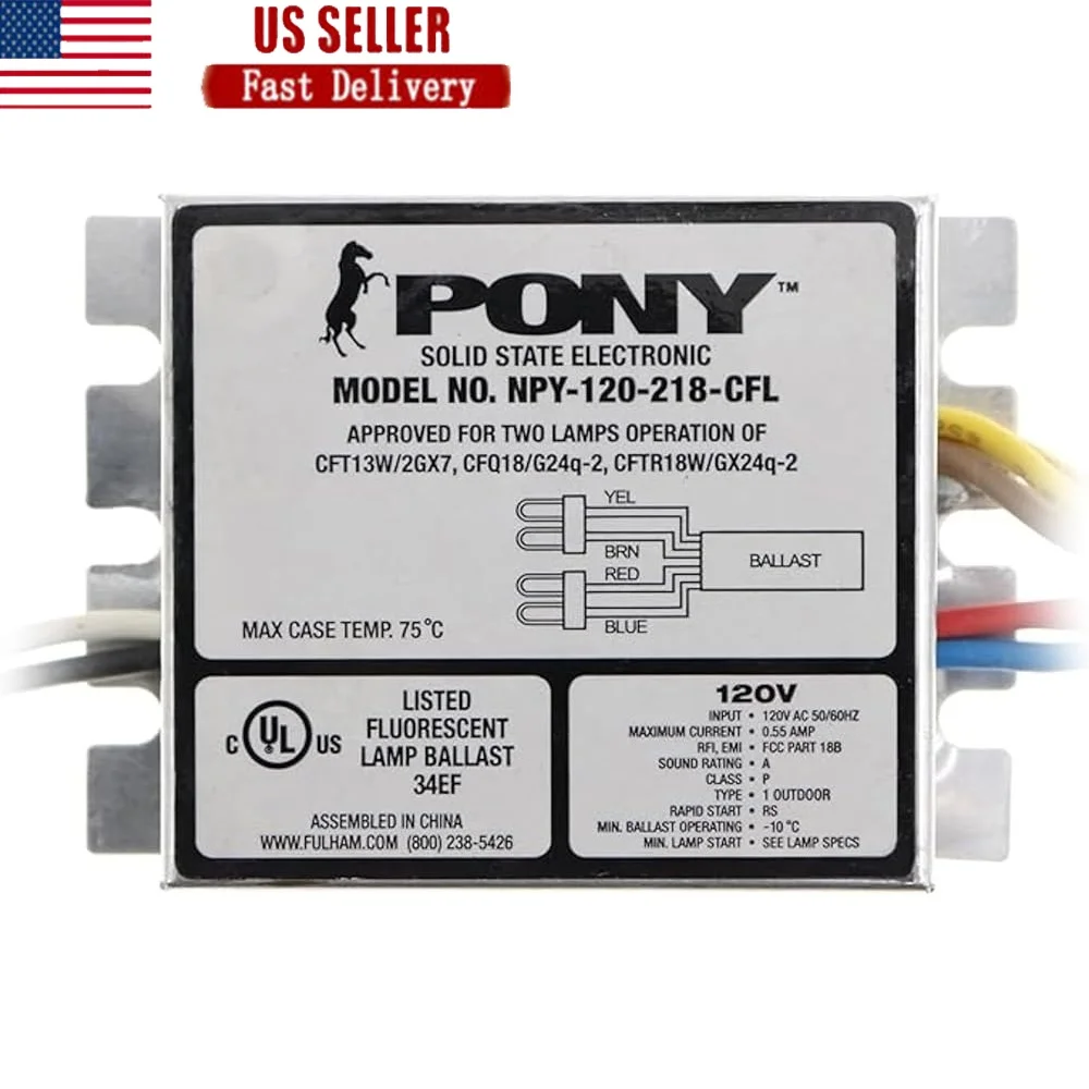 

120V Pony Ballast Linear Compact Circline Fluorescent Lamps Rapid Start Small Area Installation NPY-120-218CFL