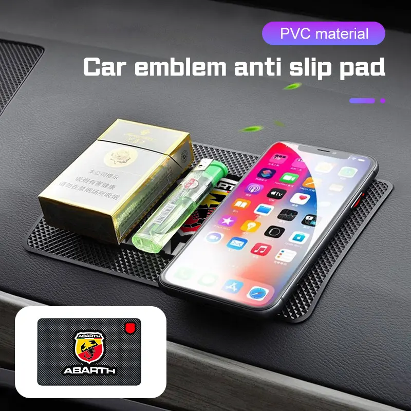 For Abarth 595 124 Fiat 600 500L Ducato Panda Grande Punto Car Dashboard Sticky Pad Phone Holder PVC Non Slip Mat Accessories view 2