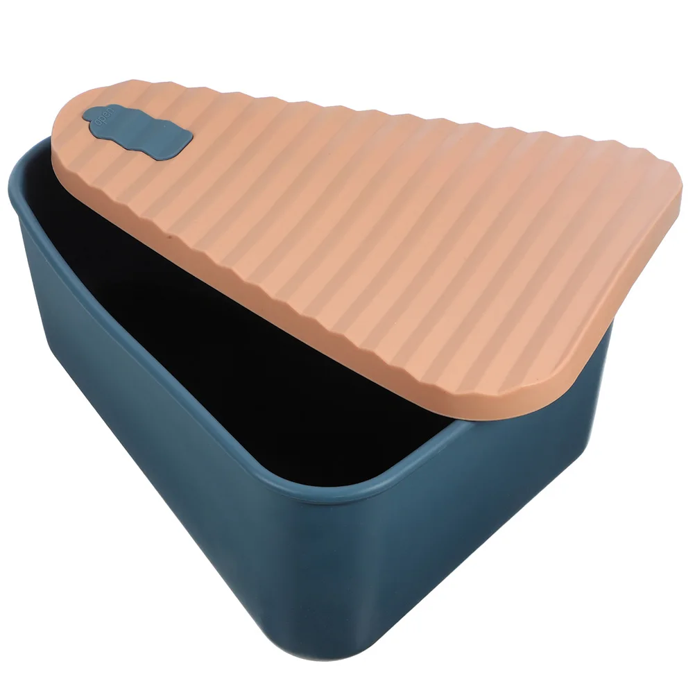 

Silicone Storage Box for Cakes Pizza Slices Pastries Small Blue Container Portable Reusable Safe Food Grade Keeps Fresh Dessert