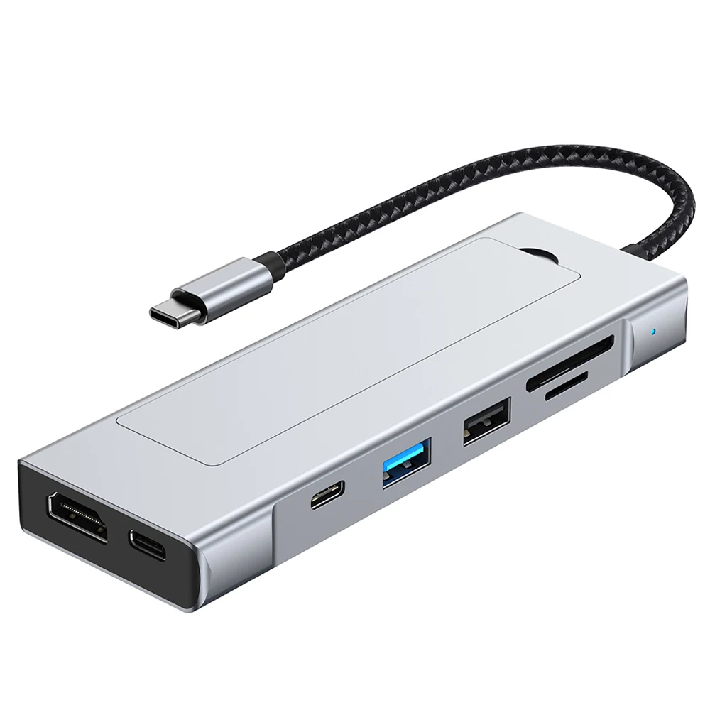 

8-in-1 USB C Docking Station for Steam Deck Nintend Switch M.2 SSD HUB Type C to HDTV 4K@30Hz 1000M Gigabit Ethernet