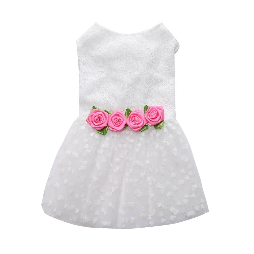 

Pet Dress for Small Dogs Pet Watermelon Red Dress Skirt Pet Clothes Skirt Spring and Summer Pure White Girly Style Yorkie Cloth