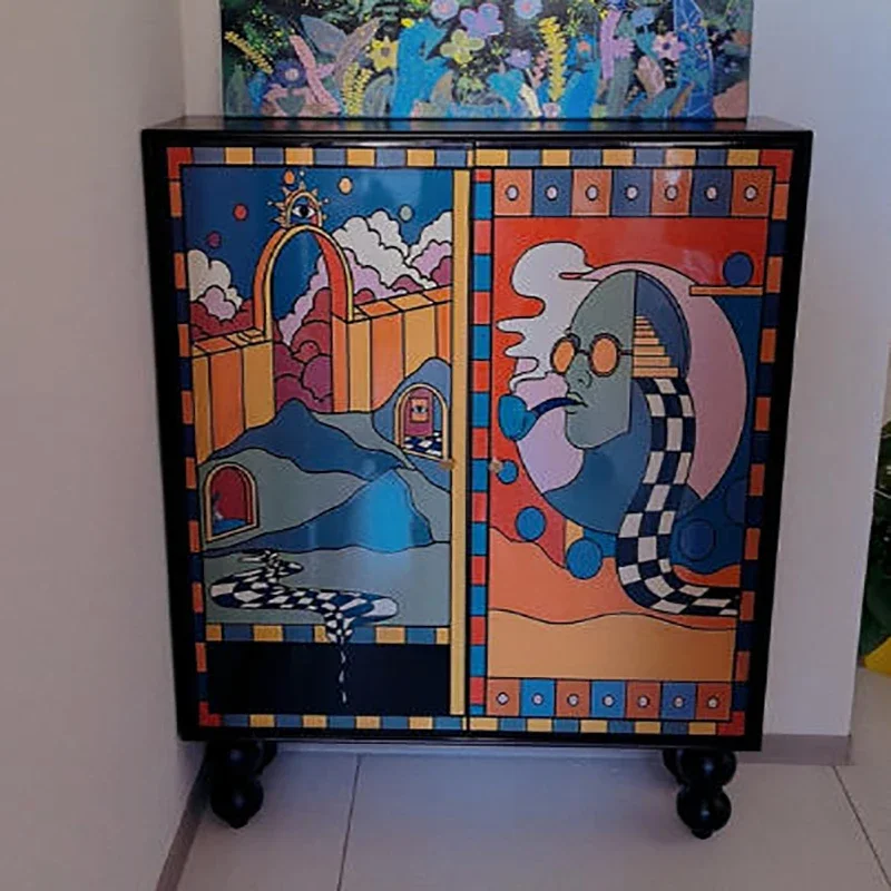 # Spanish custom living room cabinet with two doors, size 100x40x85cm