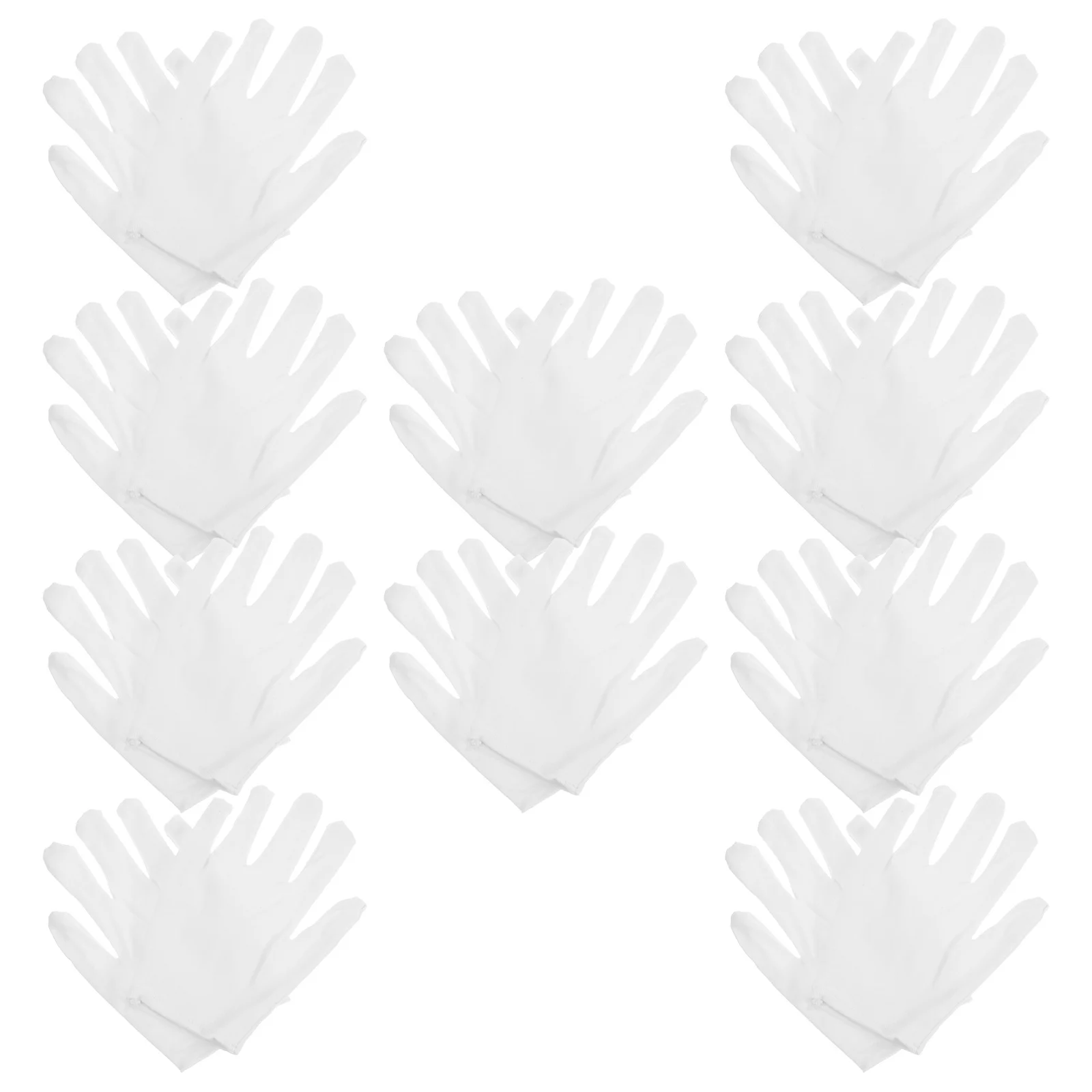 

10pcs Jewelry Cotton Gloves Pure Cotton Dustfree Sweatproof Stretchable For Jewelry Inspection Handling Collection Jade