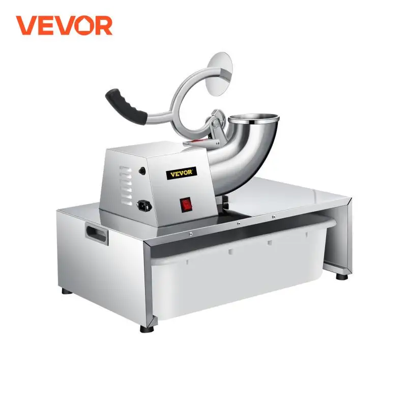 VEVOR Electric Cube Ice Shaver Granizing Machine 226Kg/H Commercial Snow Cone Chopper Home Slush Crusher Blender Flake Maker