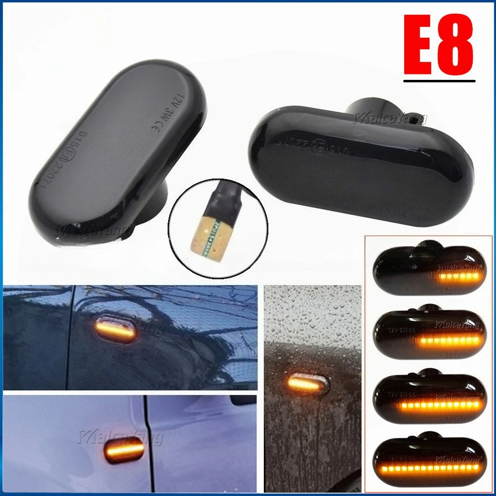 

2pcs Amber Sequential LED Side Marker Lights For Mercedes Smart ForTwo W453