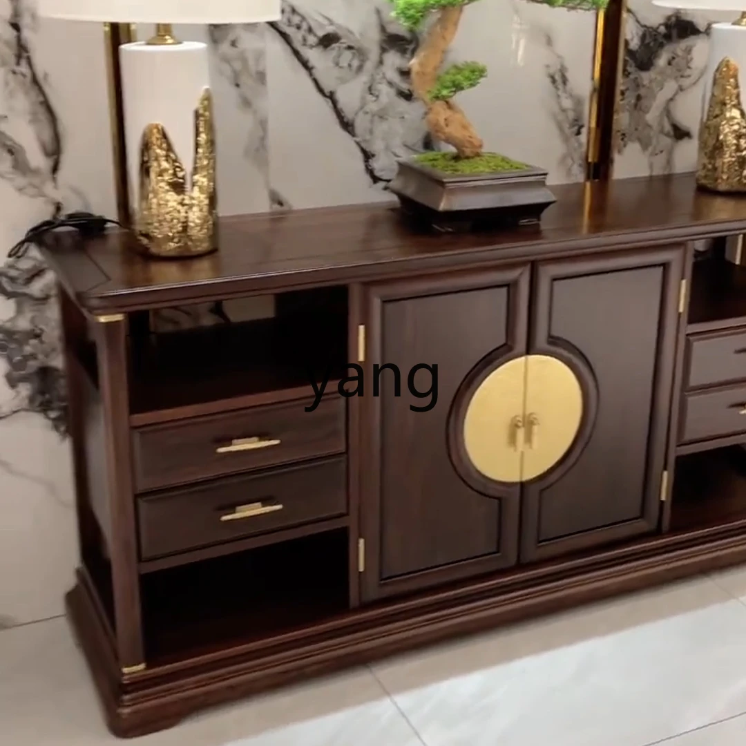 

LMM new Chinese-style entrance cabinet modern simple entrance foyer end view table