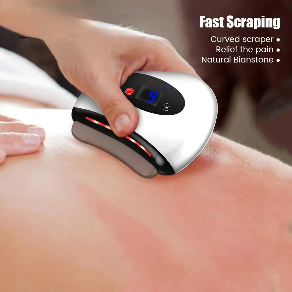 

Electric Guasha Massager Hot Compress Eye Massager Stone Heating Vibration Scraping Neck Face Skin Lifting Removal Wrinkle Tool