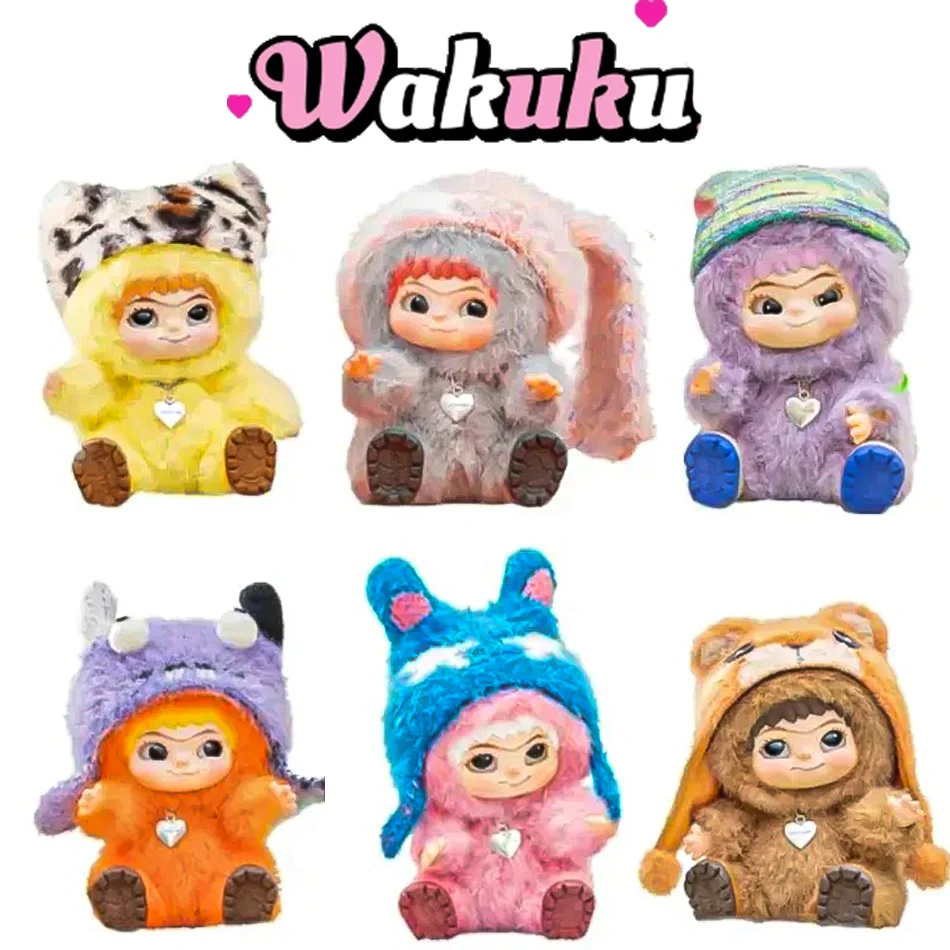 

Wakuku Aw Fuzzy Trend Fun Party Series Blind Box Doll Bag Pendant Pain Bag Decoration Ornament Mystery Box Cute Birthday Gifts