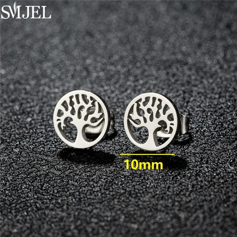 Bohemia Small Stainless Steel Earrings Rose Triangle Scissors Shaped Fashion Stud Earring for Women Hawaii Ear Jewelry Wholesale