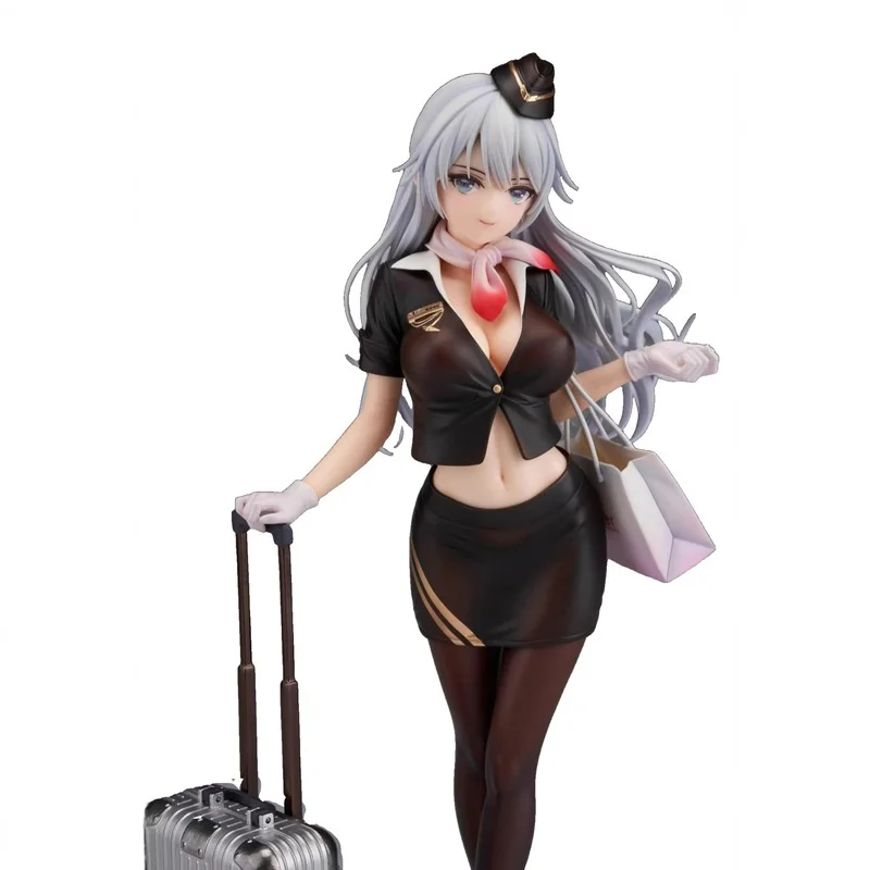 Original Art Anime Figure Beautiful Girl Fligt Attendant Shiori Kuwahara Uniform Model Collectible Statue Desktop Decor Gift